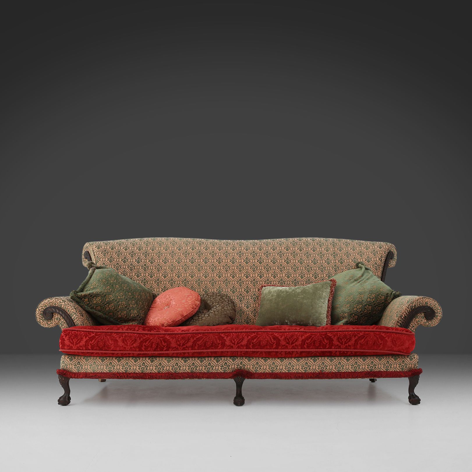 Extra large Victorian sofa and ottoman 1890-img
